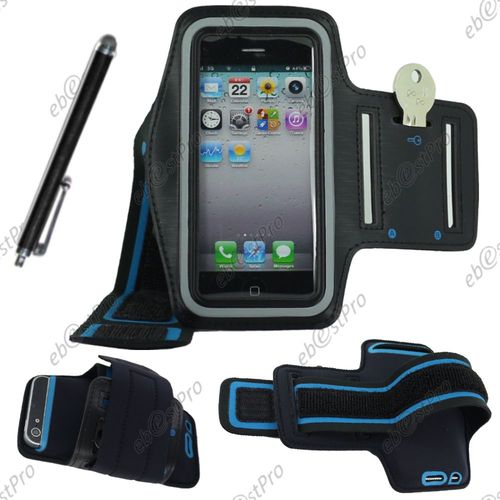 Ebeststar ® Brassard Sport Néoprène Housse Coque Etui De Protection Armband Case Pour Apple Iphone 5s, 5, Couleur Noir + Stylet