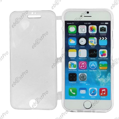 Ebeststar ® Housse Etui Coque Portefeuille Livre Silicone Gel Pour Apple Iphone 6 Plus Écran 5,5", Couleur Transparent + Stylet + Film Protection D'écran