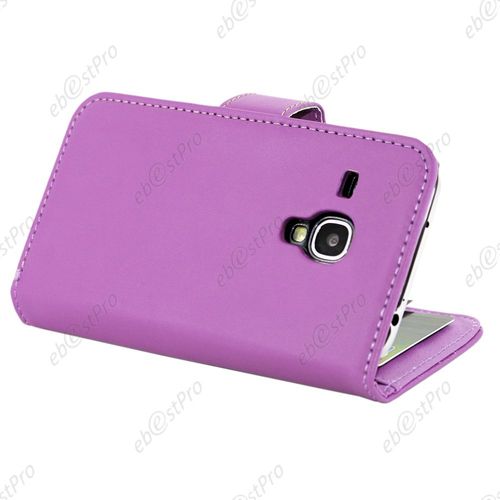 Ebeststar ® Housse Coque Etui Portefeuille Folio Book Livre Simili Cuir Pour Samsung Galaxy S3 Mini Gt-I8190, I8190n, Couleur Violet + Mini Stylet + Film Protection D'écran