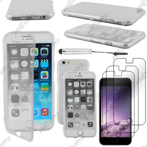 Ebeststar ® Housse Etui Coque Portefeuille Livre Silicone Gel Pour Apple Iphone 6 Plus Écran 5,5", Couleur Transparent + Mini Stylet 3 Film