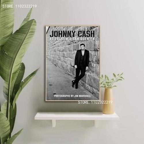 Johnny Cash Toile Affiche Chanteur Affiche n,mpression murale Poster pour salon chambre ¿¿ coucher d¿¿cor sans cadre(40*50cm)