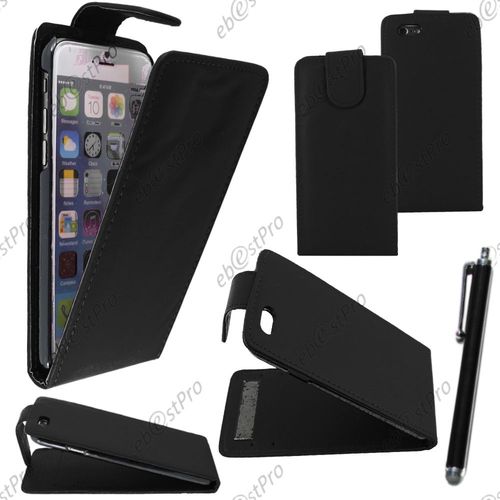 Ebeststar ® Housse Coque Etui Simili Cuir À Rabat Vertical Pour Apple Iphone 6 Plus Écran 5,5", Couleur Noir + Stylet + Film Protection D'écran