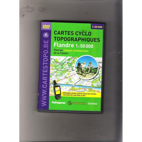  Dvdrom Cartes Cyclo Topographiques Flandre 1:50 000 : Tous Les Reseaux Cyclotouristes De La Flandre Pythagoras Institut Geographique National Chez Lannoo