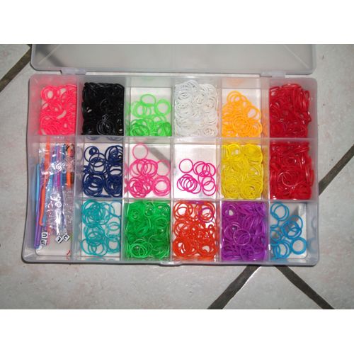 Boite Élastiques De Loom Bands 1000 Pièces