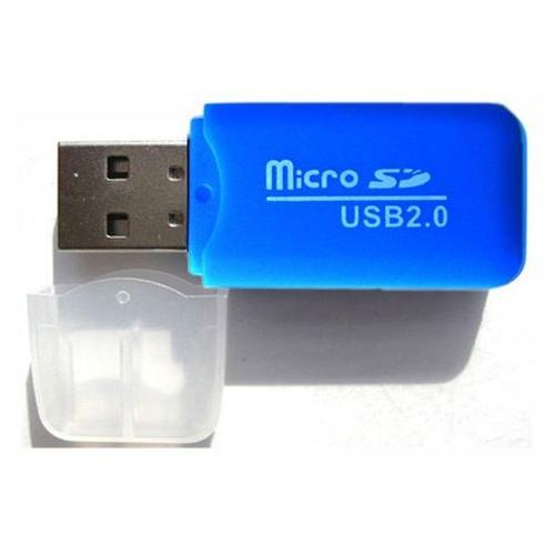 Lot de 2 - Adaptateur Lecteur Carte Mémoire Micro SD TF - USB 2.0