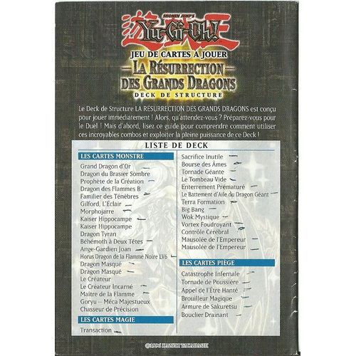 Yu Gi Oh La Résurrection Des Grands Dragons