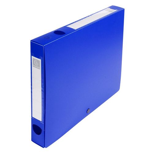 Exacompta Lot De 10 Boites De Classement Dos 40mm À Pression Pp Bleu