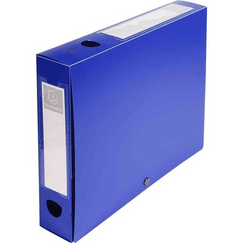 Exacompta Lot De 10 Boites De Classement Dos 60mm À Pression Pp Bleu