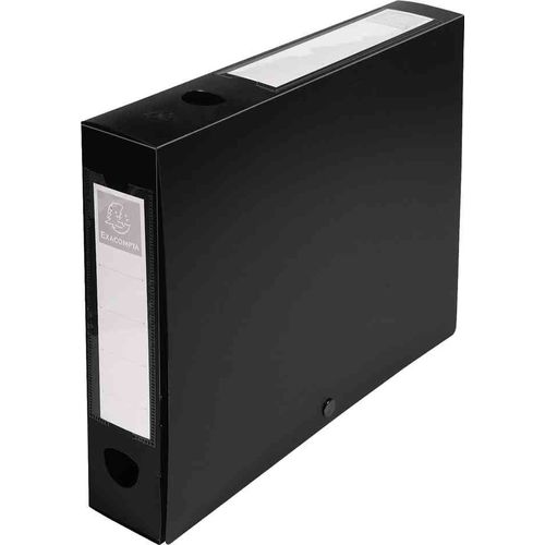 Exacompta Lot De 10 Boites De Classement Dos 60mm À Pression Pp Noir