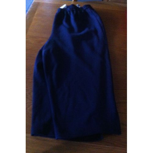 Pantacourt Bleu T 46 Taille Elastique