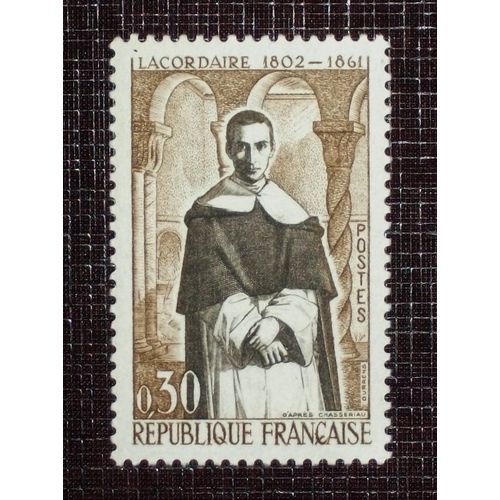 France N° 1287 Neuf Sans Charnière De 1961 - 30c « Centenaire De La Mort De Jean-Baptiste Henri De Lacordaire »