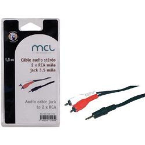 MCL Samar MC720GE - Câble audio - mini-phone stereo 3.5 mm mâle pour RCA x 2 mâle - 1.5 m