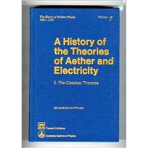 A History Of The Theories Of Aether And Electricity