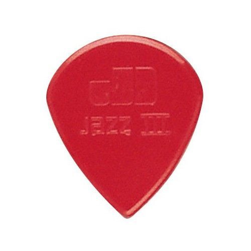 Dunlop Jazz Iii Red Nylon 6-Pack Médiators (6x) Rouge 1.38mm