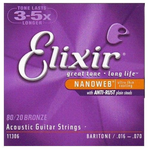 Elixir Bariton 11306 - Jeu De Cordes Guitare Acoustique 16-70