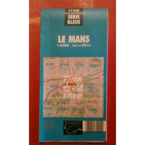 1719e _ Le Mans 1:25000. 1cm=250m