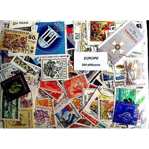 Europe 300 Timbres Differents 