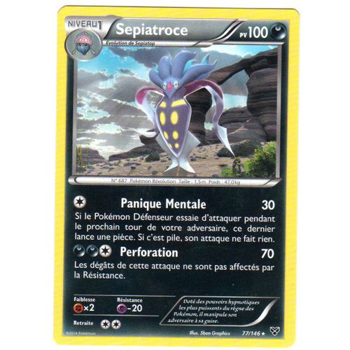 Carte Pokemon Francaise Serie Xy Non Brillante Sepiatroce 77/146