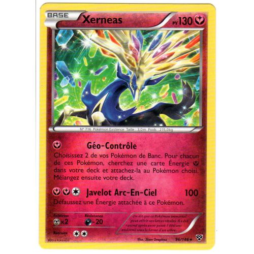 Carte Pokemon Francaise Non Brillante Serie Xy Xerneas 96/146