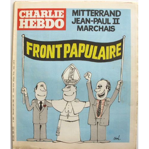 Charlie Hebdo N°499 - Mitterand Jean Paul Ii Marchais - Front Papulaire