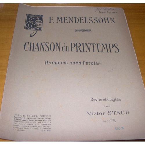 Chanson Du Printemps - Romance Sans Paroles