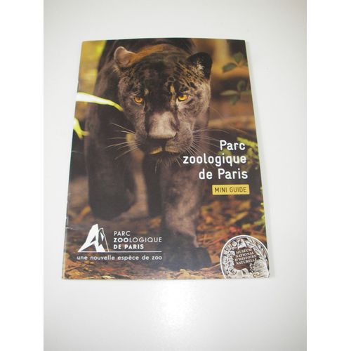 Mini Guide Parc Zoologique De Paris ( Couverture Panthère Noire ) 0 