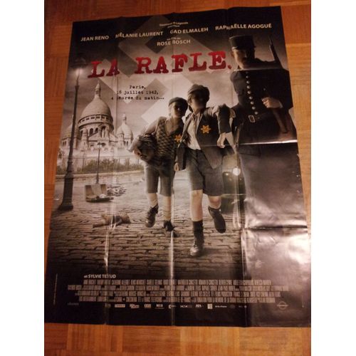 La Rafle Véritable Affiche De Cinéma Pliée De Rose Bosch Avec Jean Reno, Mélanie Laurent, Gad Elmaleh, Sylvie Testud 160*120 2010 