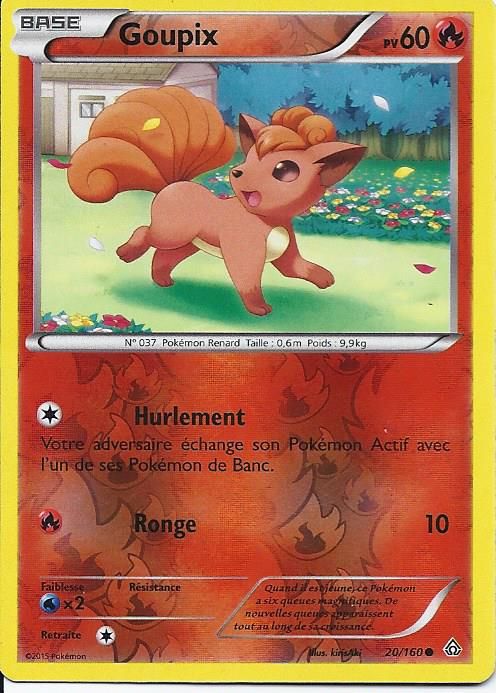 Carte Pokemon 160 Goupix 60 Pv Reverse Serie Xy Primo Choc Neuf Fr Rakuten