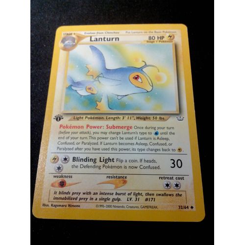 Lanturn (  Lanturn ) 32/64 Set Neo Revelation 1ère Édition Eng
