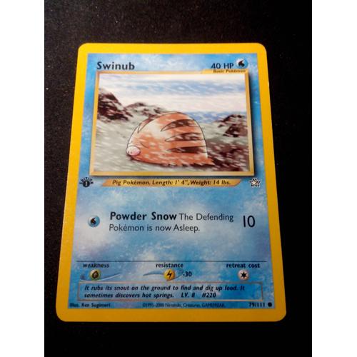 Marcacrin ( Swinub ) 79/111 Set Neo Genesis 1ère Édition Eng