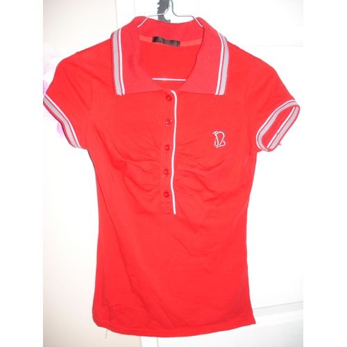 Polo Bi-Matière Rouge - Taille S