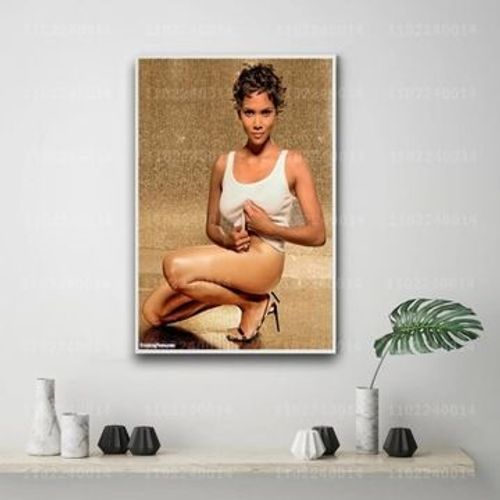 Affiche d¿¿corative sur toile acteur Halle Berry,mpression murale Poster pour salon chambre ¿¿ coucher d¿¿cor sans cadre(50*70cm)