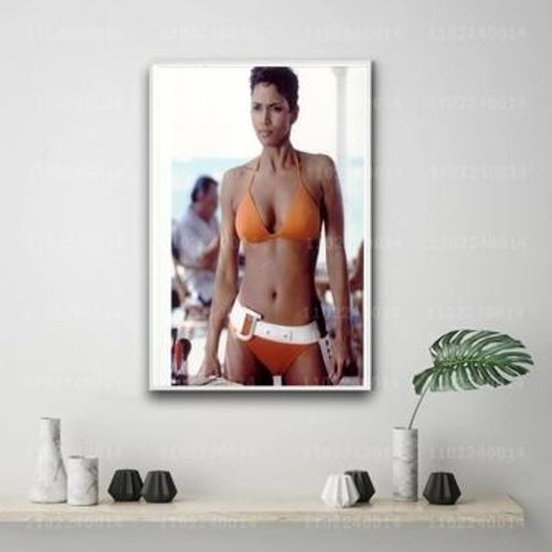 Affiche d¿¿corative sur toile acteur Halle Berry,mpression murale Poster pour salon chambre ¿¿ coucher d¿¿cor sans cadre(50*70cm)