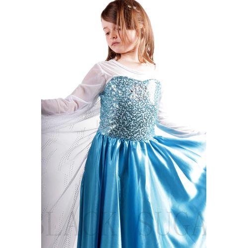 Robe/ Déguisement Reine Des Neiges Enfant 3 À 14 Ans Tenue De Princesse Elsa Pour Anniversaire, Cadeau, Mariage, Fête, Soirée Déguisée Black Sugar Boutique Cosplay, Déguisement, Costumes & Accessoires