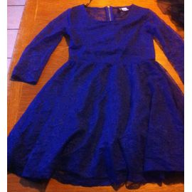 Robe Dentelle Bleu Nuit T 34 Comme Neuf