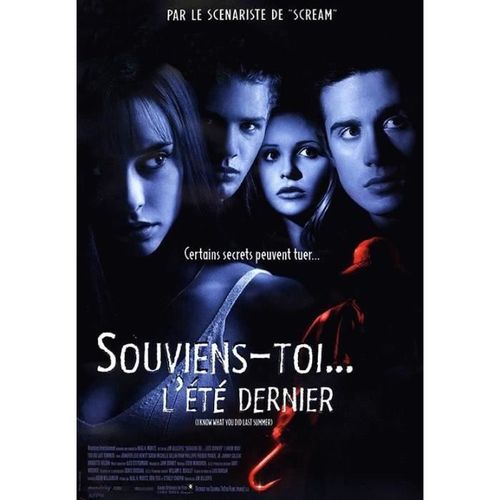 Souviens-Toi... L'été Dernier -Véritable Affiche De Cinéma Pliée-Format 40x60 Cm -De Jim Gillespie Avec Jennifer Love Hewitt, Sarah Michelle Gellar, Ryan Phillippe, Anne Heche, Johnny Galecki  -1988