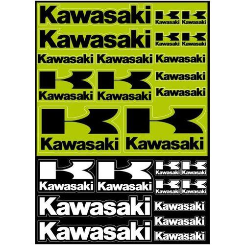 Planche 26 Stickers Autocollants Moto Kawasaki
