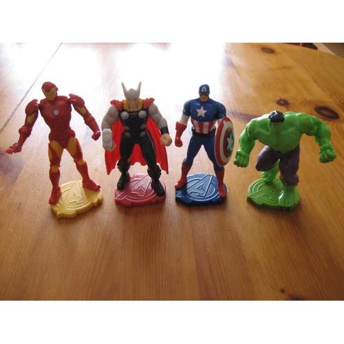 Lot 4 Maxi Kinder Avengers Complet Thor Hulk Iron Man Captain America