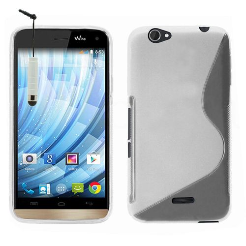 Coque Silicone Pour Wiko Getaway Gel Motif S Au Dos - Transparent + Mini Stylet