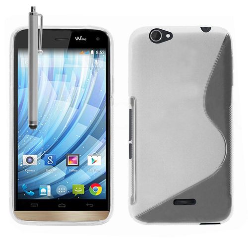 Coque Silicone Pour Wiko Getaway Gel Motif S Au Dos - Transparent + Stylet