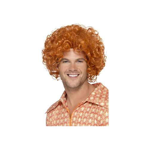 Perruque Afro Ondulée Rousse Pour Homme