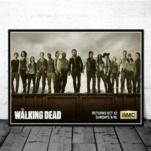 Affiche en toile The Walking Dead,mpression murale Poster pour salon chambre ¿¿ coucher d¿¿cor sans cadre(50*70cm)