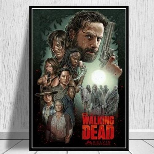Affiche en toile The Walking Dead,mpression murale Poster pour salon chambre ¿¿ coucher d¿¿cor sans cadre(50*70cm)