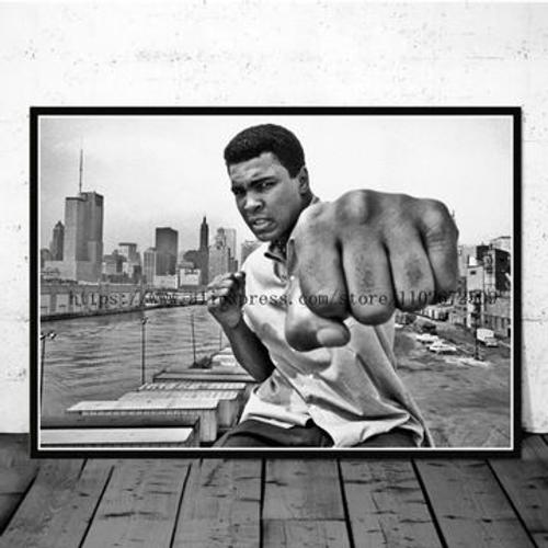 Muhammad Ali toile affiche citation de motivation p,mpression murale Poster pour salon chambre ¿¿ coucher d¿¿cor sans cadre(50*70cm)