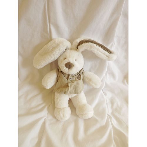 Doudou Lapin Blanc Beige By Pommette