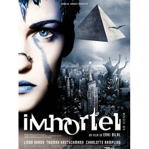 Immortel (Ad Vitam) - Véritable Affiche De Cinéma Pliée -Format 120x160 Cm -De Enki Bilal Avec Linda Hardy, Thomas Kretschmann, Charlotte Rampling, Yann Collette, Frédéric Pierrot, Joe Sheridan - 2004