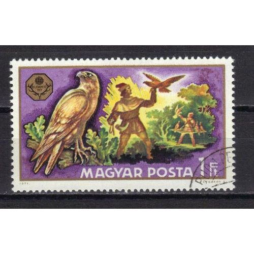 Hongrie 1971 : Oiseau : Faucon - Timbre Oblitéré