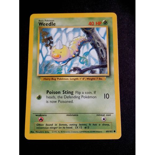 Aspicot ( Weedle ) 69/102 Set De Base Eng