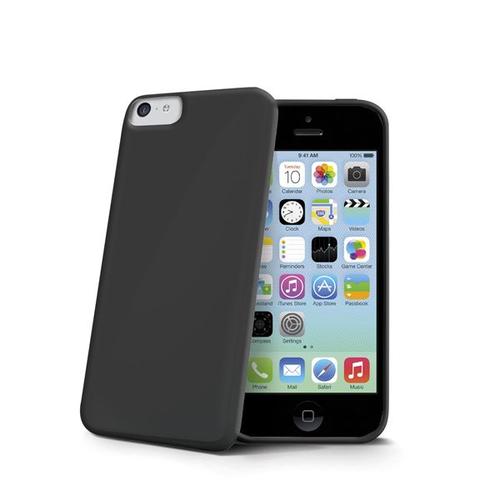 Celly Gelskin360bk - Coque De Protection Pour Téléphone Portable - Polyuréthane Thermoplastique - Noir - Pour Apple Iphone 5c