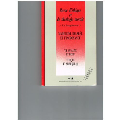 Madeleine Delbrel Et L'incroyance Supplement Numero 198